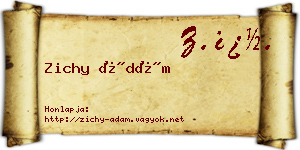 Zichy Ádám névjegykártya